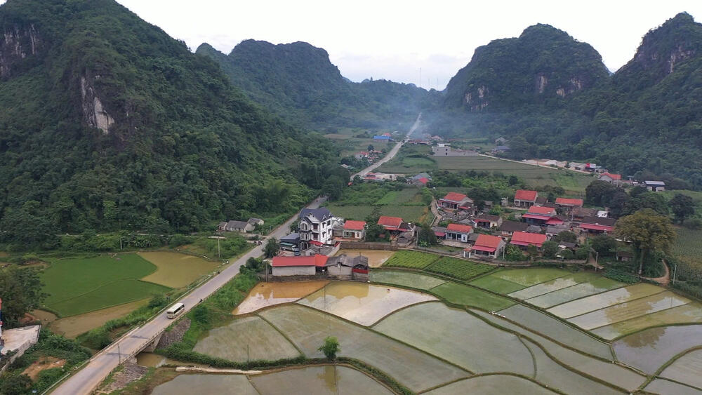 ảnh khu dân cư trên địa bàn xã