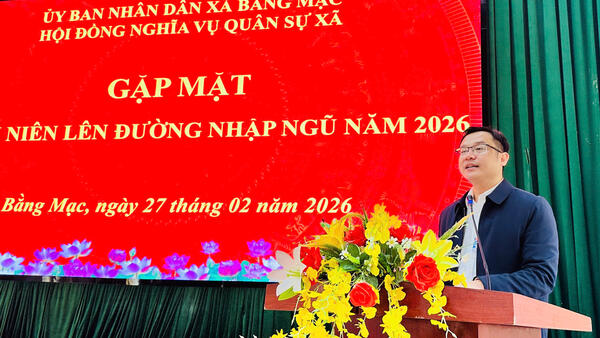 Xã Bằng Mạc gặp mặt, động viên công dân lên đường nhập ngũ năm 2026