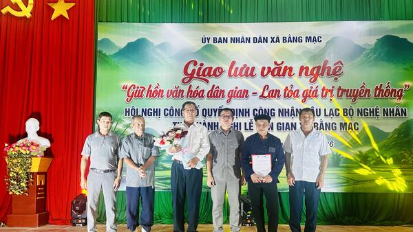 BẰNG MẠC CÔNG BỐ QUYẾT ĐỊNH CÔNG NHẬN CÂU LẠC BỘ NGHỆ NHÂN THỰC HÀNH NGHI LỄ DÂN GIAN VÀ GIAO LƯU VĂN NGHỆ CÁC CÂU LẠC BỘ DÂN GIAN NĂM 2026