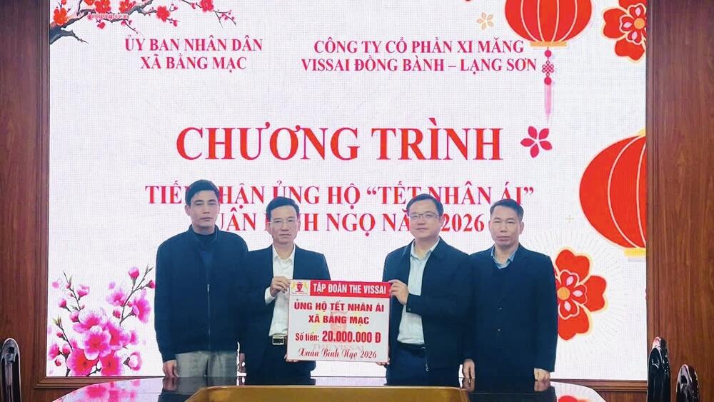​ CÔNG TY CỔ PHẦN XI MĂNG ĐỒNG BÀNH TRAO QUÀ “TẾT NHÂN ÁI” TẠI XÃ BẰNG MẠC  ​