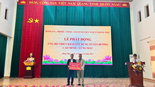 ỦY BAN MTTQ VIỆT NAM XÃ BẰNG MẠC TỔ CHỨC CHƯƠNG TRÌNH PHÁT ĐỘNG ỦNG HỘ XÂY DỰNG TUYẾN ĐƯỜNG CAO MINH – LŨNG MẮT